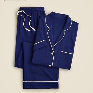 J Crew Dreamy cotton-blend short-sleeve pajama pant set XL